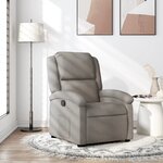 vidaXL Fauteuil inclinable Taupe Tissu