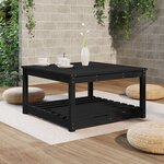 vidaXL Table de jardin noir 82 5x82 5x45 cm bois massif de pin