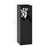 vidaXL Porte-parapluie Pierres Acier Noir