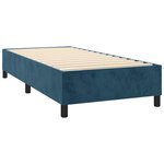 vidaXL Sommier à lattes de lit avec matelas et LED Bleu foncé 90x190cm