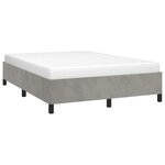 vidaXL Cadre de lit gris clair 137x190 cm velours