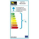 Applique exterieure MATTEO Gris charbon/blanc ampoule E27 max 11 W - Brilliant