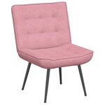 vidaXL Chaise de relaxation avec tabouret Rose Velours