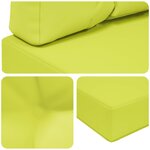 vidaXL Coussin de canapé d'extérieur 2 Pièces Vert Polyester
