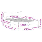vidaXL Cadre de lit sans matelas cire marron 150x200cm bois pin massif