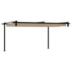 vidaXL Gazebo mural Taupe Acier