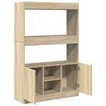 vidaXL Buffet haut chêne sonoma 92x33x140 cm bois d'ingénierie