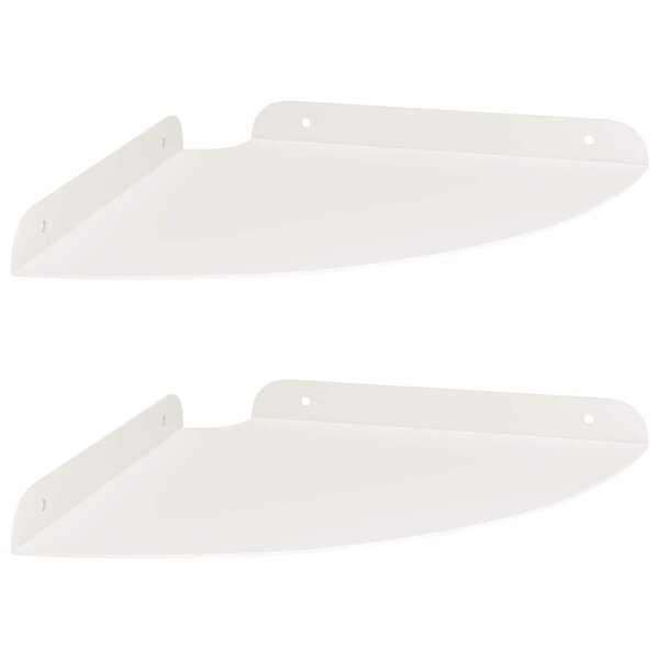 vidaXL Étagère flottante avec étagère 2 Pièces Blanc 24 x 24 x 2 cm