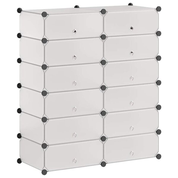 vidaXL Armoire à chaussures avec 12 compartiments Blanc