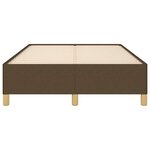 vidaXL Cadre de lit sans matelas marron foncé 120x190 cm tissu