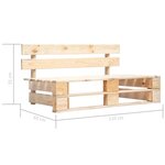 vidaXL Banc palette de jardin bois