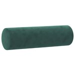vidaXL Canapé 2 places avec oreillers vert foncé 120 cm velours