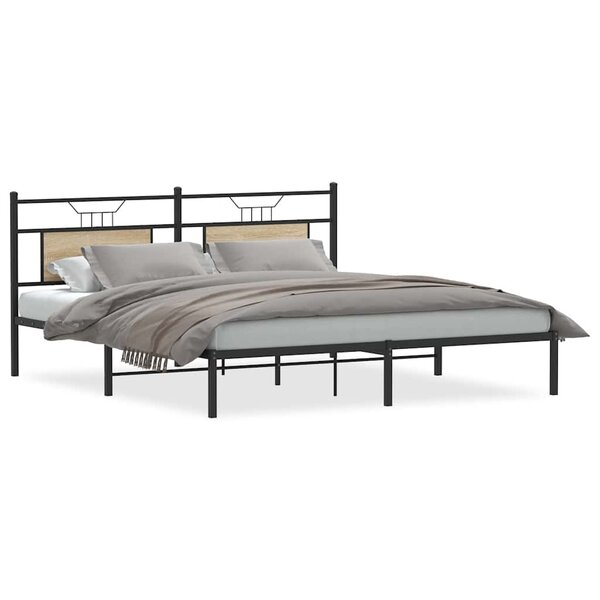 vidaXL Cadre de lit sans matelas chêne sonoma 160x200 cm