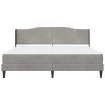 vidaXL Cadre de lit avec tête de lit Gris clair 180 x 200 cm Velours