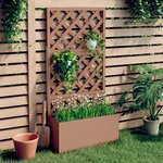 vidaXL Jardinière en treillis Marron 65x33x135 cm WPC