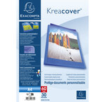 Protège-documents En Polypropylène Semi Rigide Kreacover® Opaque 60 Vues - A4 - Bleu - X 12 - Exacompta