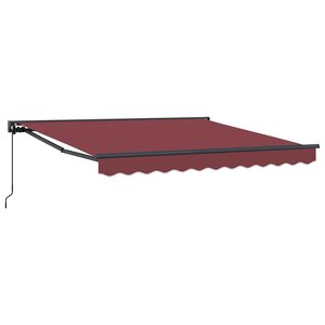 vidaXL Auvent Rétractable Rouge bordeaux 300x250 cm tissu
