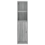 vidaXL Buffet avec porte en verre sonoma gris 35x37x142 cm