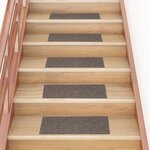 vidaXL Tapis d'escalier autocollants Rectangulaire 15 Pièces 60x25cm Crème