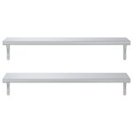 vidaXL Étagères murales 2 Pièces 100x30 cm argenté acier inoxydable