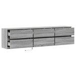 vidaXL Meuble TV mural avec LED sonoma gris 180x31x45 cm