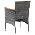 vidaXL Mobilier à dîner de jardin et coussins 7Pièces Résine tressée Gris