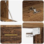 vidaXL Meuble mural Bois ancien 80 x 36.5 x 35 cm Bois d'ingénierie