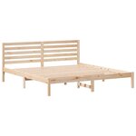 vidaXL Cadre de lit avec tête de lit Marron 180 x 200 cm Pin massif