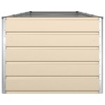 vidaXL Jardinière Ivoire 195 x 100 x 45 cm Acier galvanisé