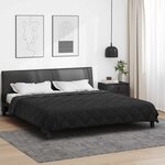 vidaXL Duvet d'été simple Noir et anthracite 240 x 260 cm Microfibre