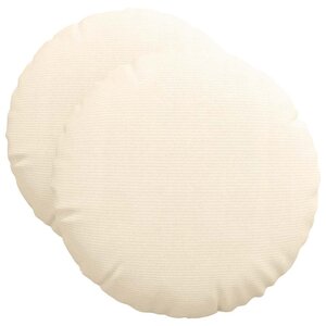 vidaXL Coussins de siège 2 pc Tissu en velours côtelé Crème