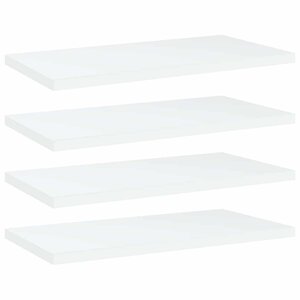 vidaXL Panneaux de bibliothèque 4 Pièces blanc bois d’ingénierie