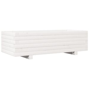 vidaXL Jardinière blanc 90x40x26 5 cm bois de pin massif