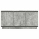 vidaXL Meuble TV avec LED Gris béton 100 x 38 x 49 cm