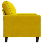 vidaXL Fauteuil Jaune 60 cm Velours