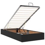 VidaXL Cadre de lit ottoman avec matelas noir 200x200 cm similicuir