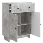vidaXL Buffet Gris béton 66 x 34 5 x 90 cm Bois d'ingénierie