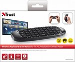 Clavier sans fil trust smarttv gesto avec fonction souris (format télécommande)