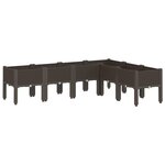 vidaXL Jardinière avec pieds marron 160x120x42 cm PP