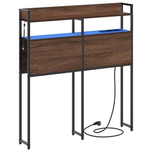 vidaXL Tête de lit de rangement Chêne marron 75 cm Bois d'ingénierie