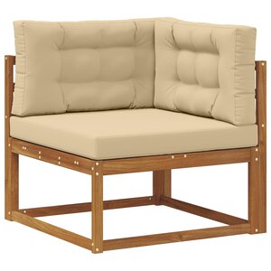 vidaXL Canapé d'angle extérieur Naturel