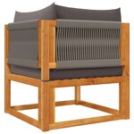 vidaXL Salon de jardin avec coussins 4 Pièces bois d'acacia massif