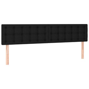vidaXL Têtes de lit 2 Pièces Noir 90x5x78/88 cm Tissu
