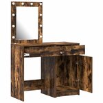 vidaXL Table de Toilette avec tiroir 2 Pièces Marron 50 x 41 x 135 cm