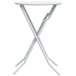 vidaXL Table de Jardin Blanc 50 x 50 x 72 cm Métal