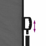 vidaXL Auvent latéral rétractable anthracite 220x1000 cm
