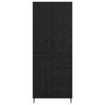 vidaXL Haut Armoire avec tiroir Chêne noir 69 5 x 34 x 180 cm