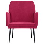 vidaXL Fauteuil Rouge bordeaux 62x79x79 cm Velours