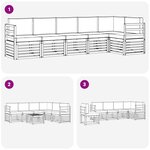vidaXL Ensemble de canapés d'extérieur 6 pc Naturel et Beige Polyester
