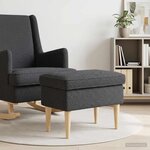 vidaXL Pouf Gris foncé 55 x 35 x 41 cm Bouclé